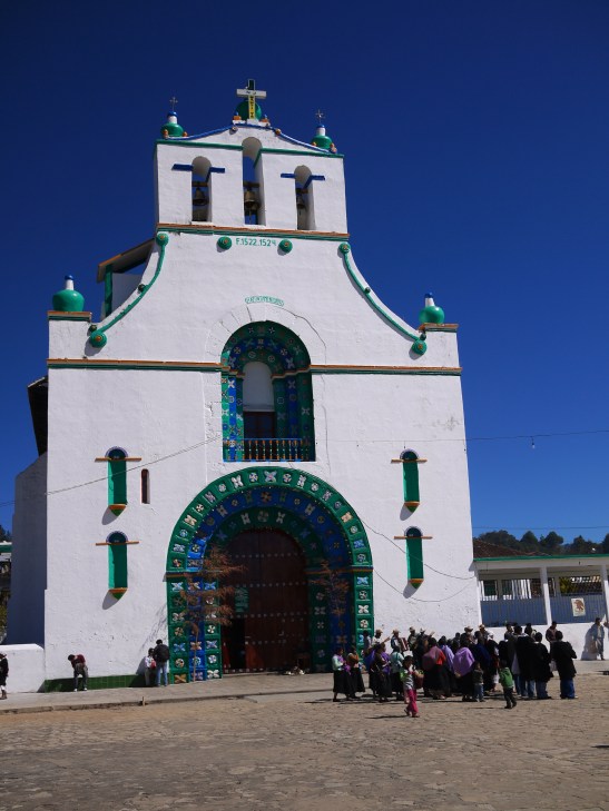 The Catholic church in San Juan Chamula. Within those doors lies an entirely different Catholic experience.