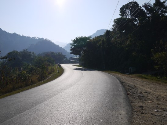 Beginning the looong climb into the heart of Guatemala.