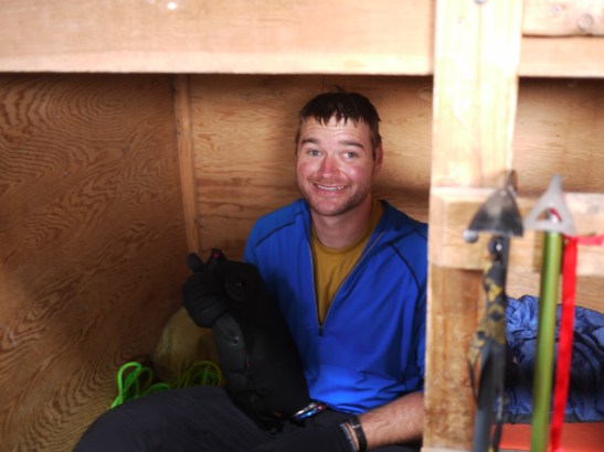 Zach recovering at Camp Muir from our summit day. Still looking at over 4,000 feet to descend to our car.....