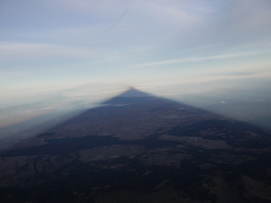 Orizaba casting its shadow over the land.